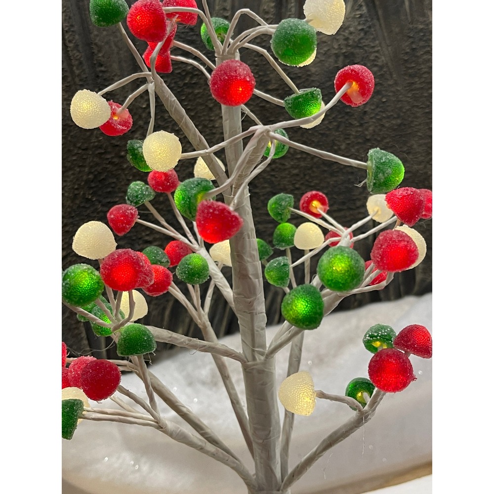 Lighted Gumdrop Christmas Tree Tabletop Decor Red Green White 16 Inch - Picture 2 of 6